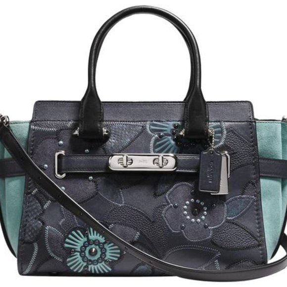 Swagger 27 - Patchwork Tea 24969 Navy Multi - Picture 1 of 8